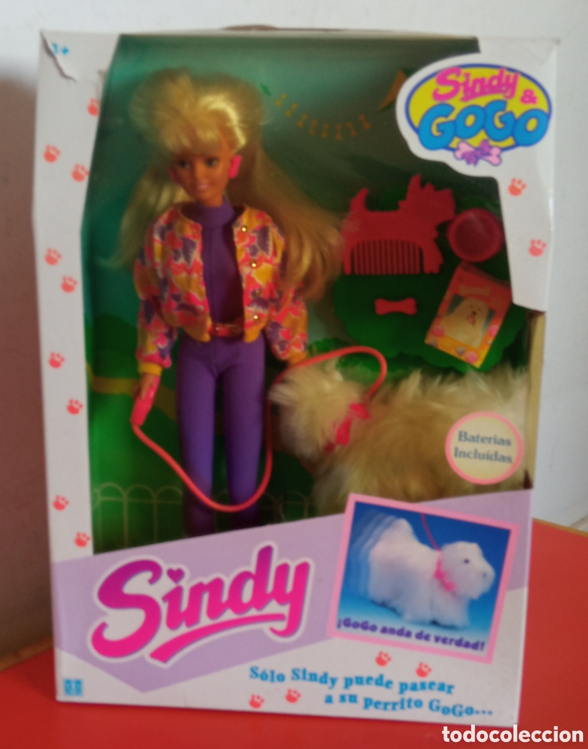 Mu&ntilde;ecas modernas: MU&Ntilde;ECA SINDY Y SU PERRITO GOG&Oacute;.HASBRO 1992.NUEVA EN CAJA.