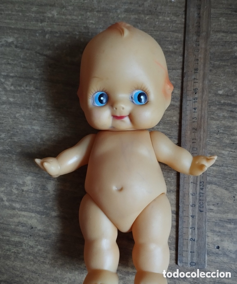 Mu&ntilde;ecas modernas: Mu&ntilde;eco Beb&eacute; Vintage Tipo Kewpie - Pl&aacute;stico R&iacute;gido (23,5 cm) - A&ntilde;os 70/80