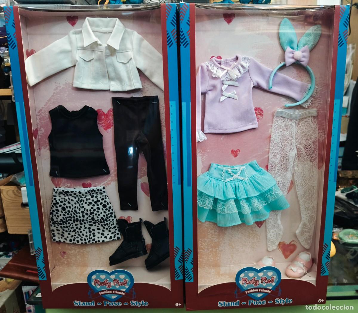 Mu&ntilde;ecas modernas: 2 conjuntos para mu&ntilde;eca Ruby Red fashion Friends ,nuevos