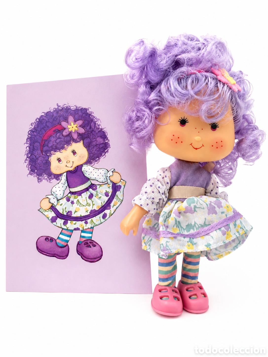 Mu&ntilde;ecas modernas: Lote Strawberry Shortcake &ndash; Personajes brasile&ntilde;os Violetinha + Abacaxizinho / Tarta de Pi&ntilde;