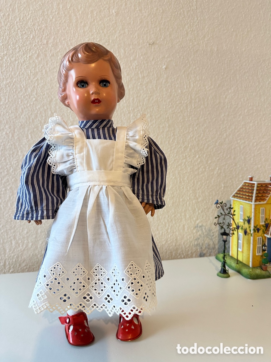 Mu&ntilde;ecas modernas: Antigua mu&ntilde;eca Schildkr&ouml;t n&ordm; 40 Alemania a&ntilde;os 60 con voz y ojos durmientes