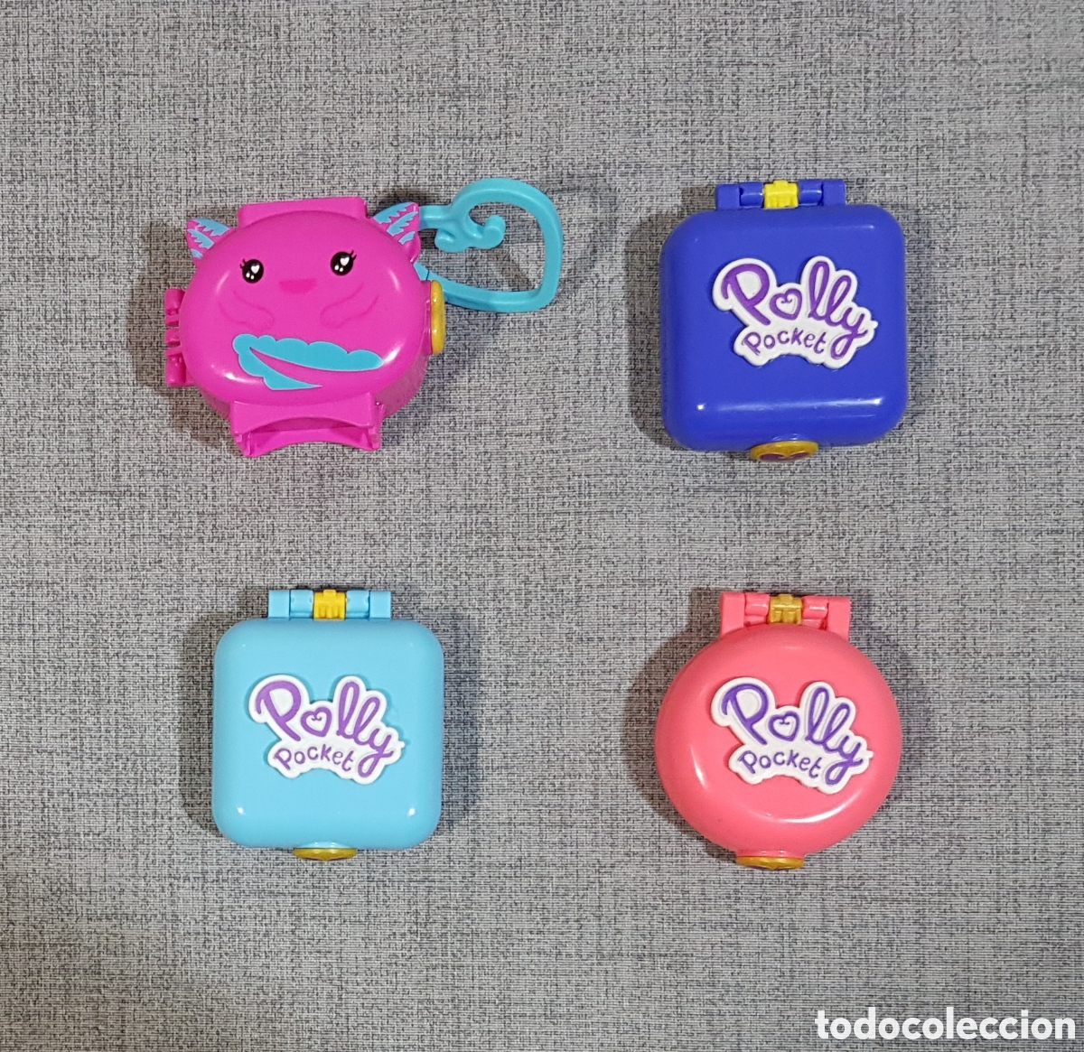 Mu&ntilde;ecas modernas: POLLY POCKET TINY POCKET PLACES POLVERA: CENTRO MASCOTAS, COLMENA, AJOLOTE Y PLAYA TROPICAL. MATTEL