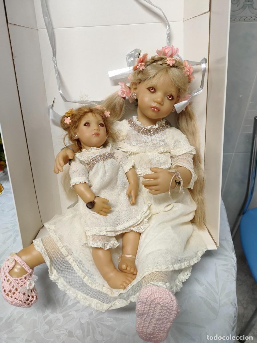Mu&ntilde;ecas modernas: 2 LOTE MU&Ntilde;ECA ANNETTE HIMSTEDT ORIGINAL. FREEKE Y BIBI. ALEMANA. 62 CM/ 34 CM. VINILO. PELO NATURAL