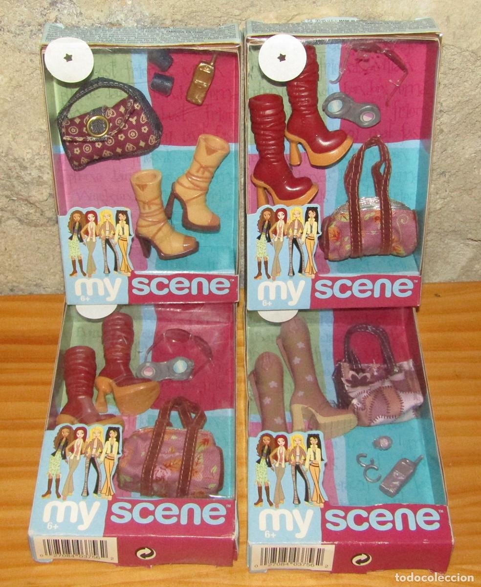 Mu&ntilde;ecas modernas: MY SCENE - MATTEL, 2003 - LOTE 4 CAJAS DE ACCESORIOS Y COMPLEMENTOS
