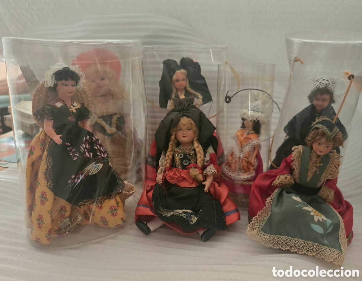 Mu&ntilde;ecas modernas: Lote mu&ntilde;ecas de celuloide antiguas