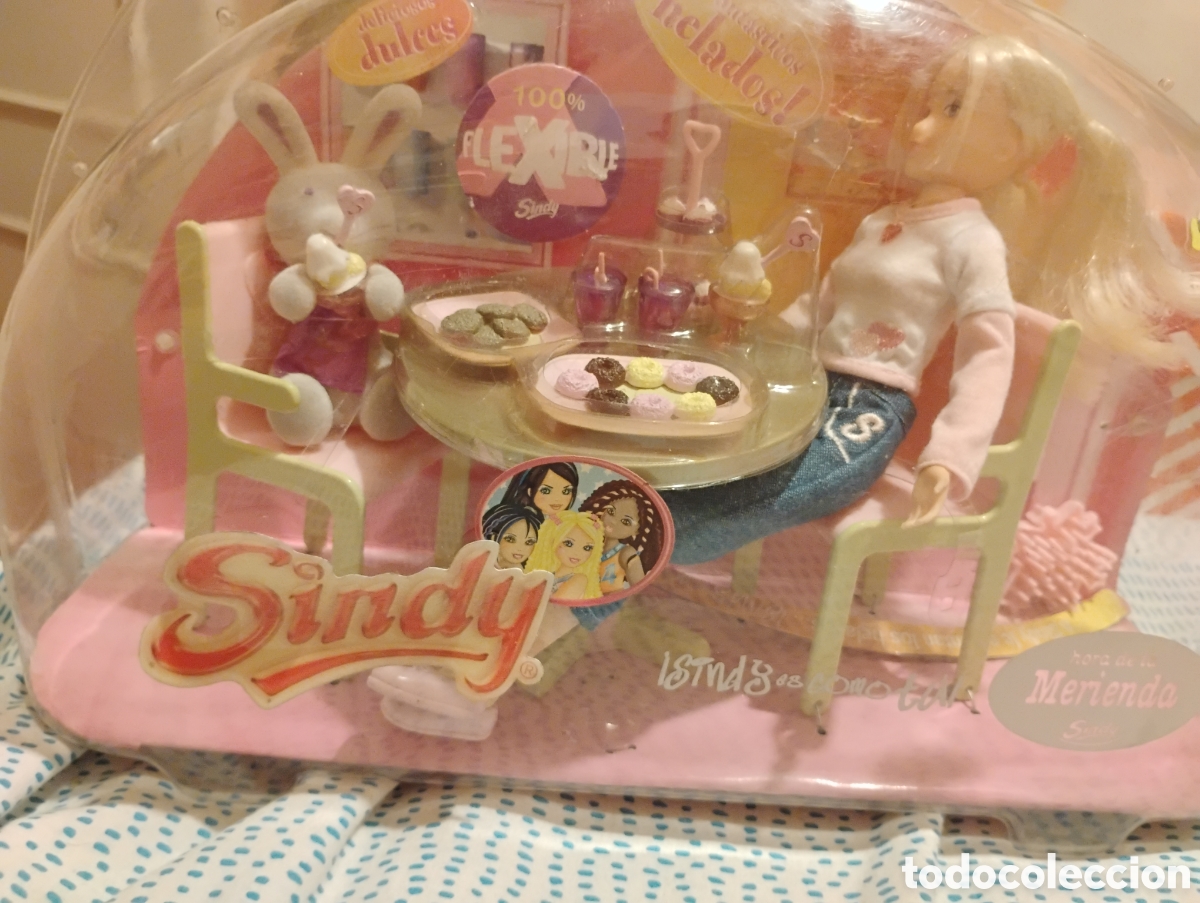 Mu&ntilde;ecas modernas: Mu&ntilde;eca Sindy &rdquo;Hora de la Merienda&rdquo; - Playset Vintage Bizak (Finales 90) - NUEVA EN CAJA (NRFB)