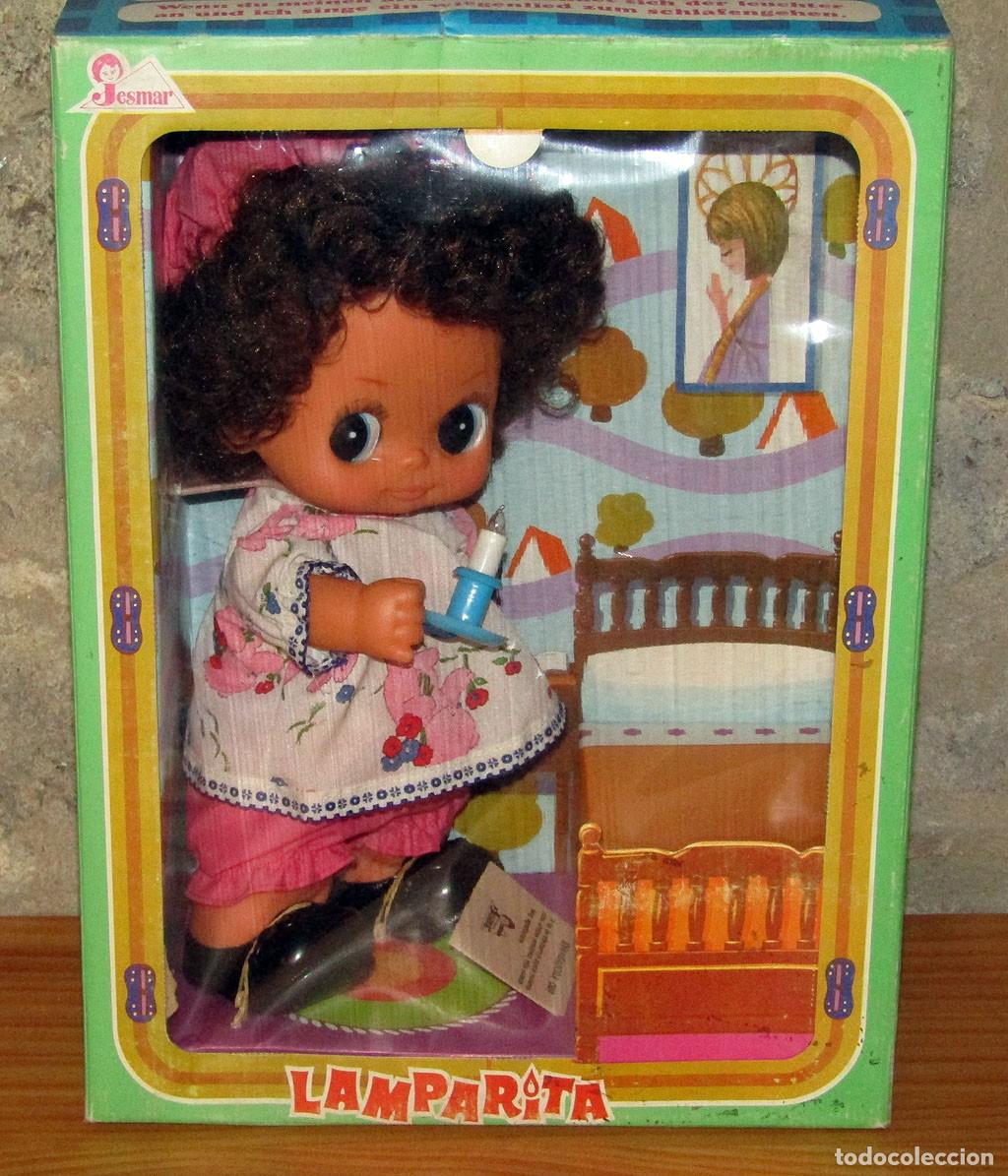 Mu&ntilde;ecas modernas: ANTIGUA MU&Ntilde;ECA LAMPARITA DE JESMAR - NUEVA, EN SU CAJA Y FUNCIONANDO
