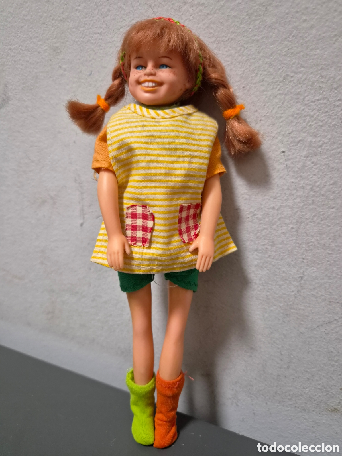 Mu&ntilde;ecas modernas: ANTIGUA MU&Ntilde;ECA PIPI CALZASLARGAS DE LEMECO A&Ntilde;O 1969 DIFICIL