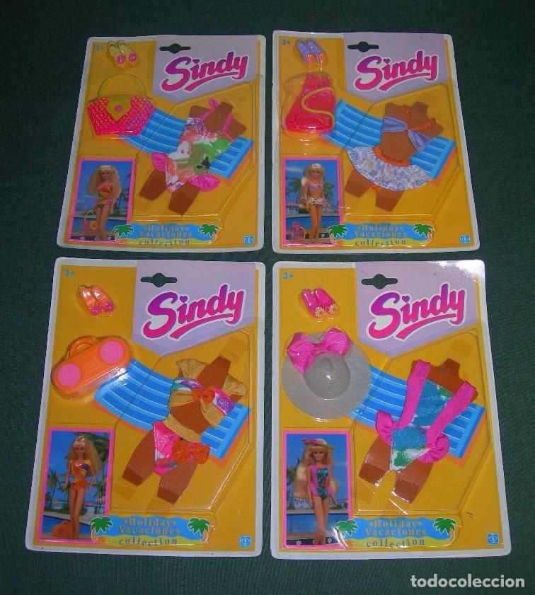 Mu&ntilde;ecas modernas: COLECCI&Oacute;N COMPLETA Y NUEVA CONJUNTOS SERIE VACACIONES / HOLIDAY DE MU&Ntilde;ECA SINDY - HASBRO A&Ntilde;OS 90 -