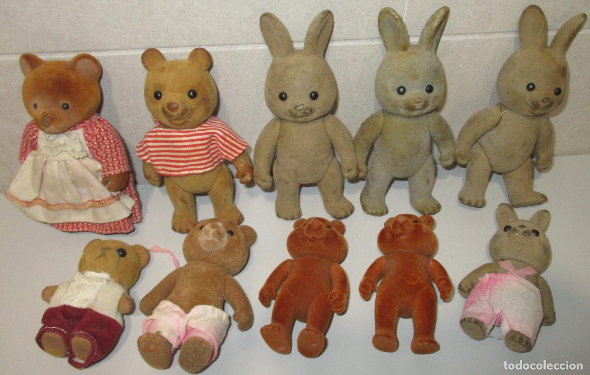 Mu&ntilde;ecas modernas: MAPPLE TOWN, FOREST FAMILIES, SYLVANIAN, 10 figuras, conejos, osos