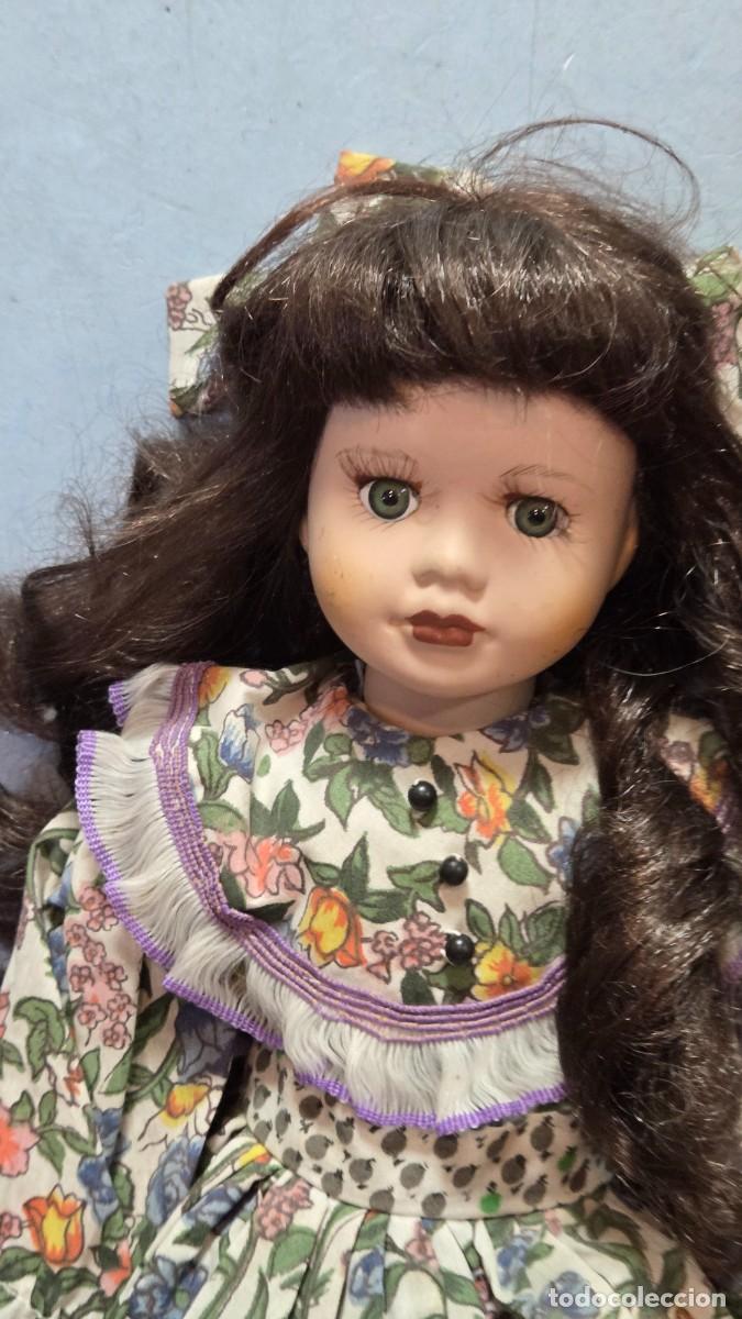 Mu&ntilde;ecas modernas: mu&ntilde;eca de coleccion de porcelana - Foto 3