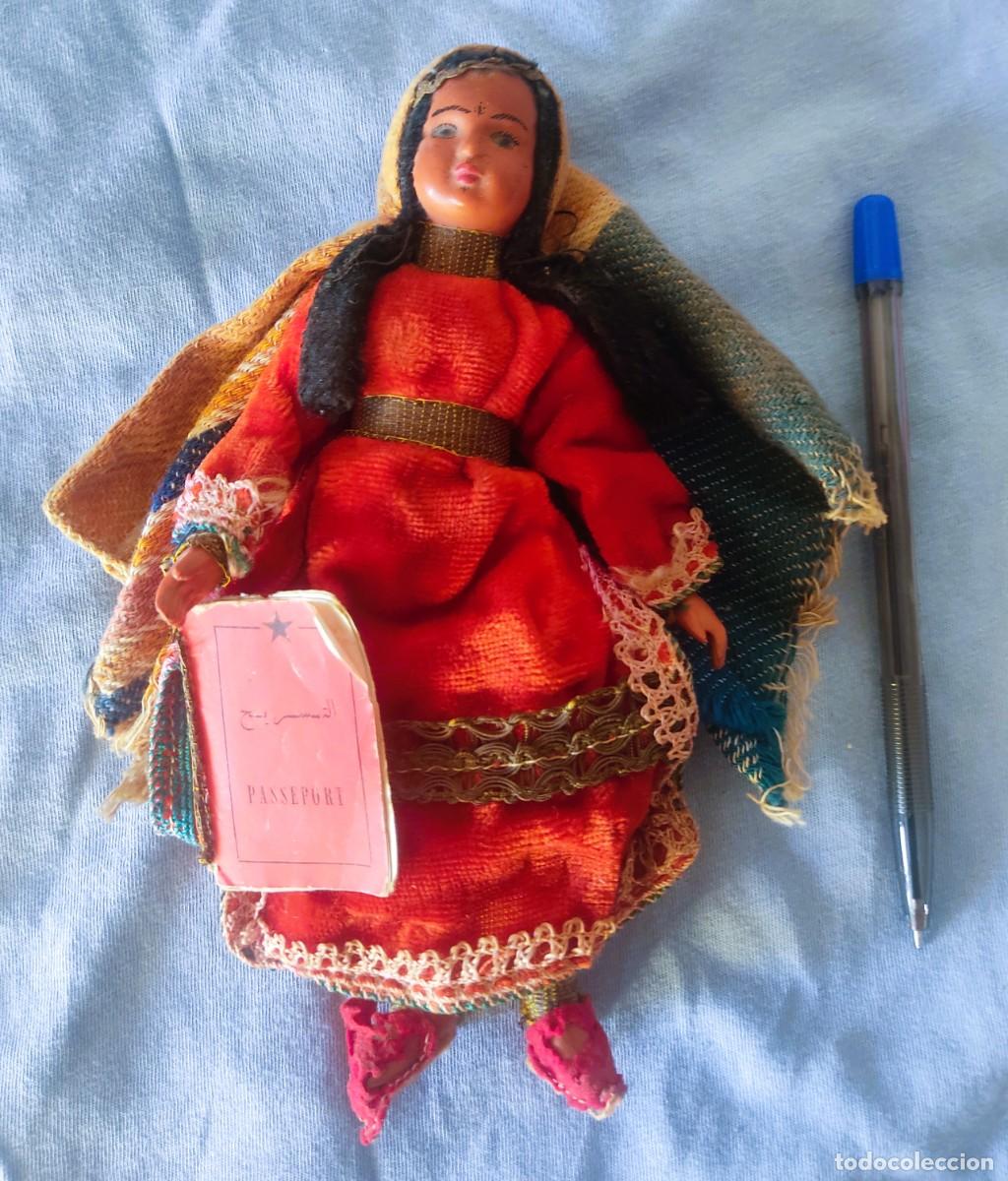Moderne Puppen: ANTIGUA MU&Ntilde;ECA FOLCLORICA NORTEAFRICANA DE CELULOIDE Y TRAPO A&Ntilde;OS 60