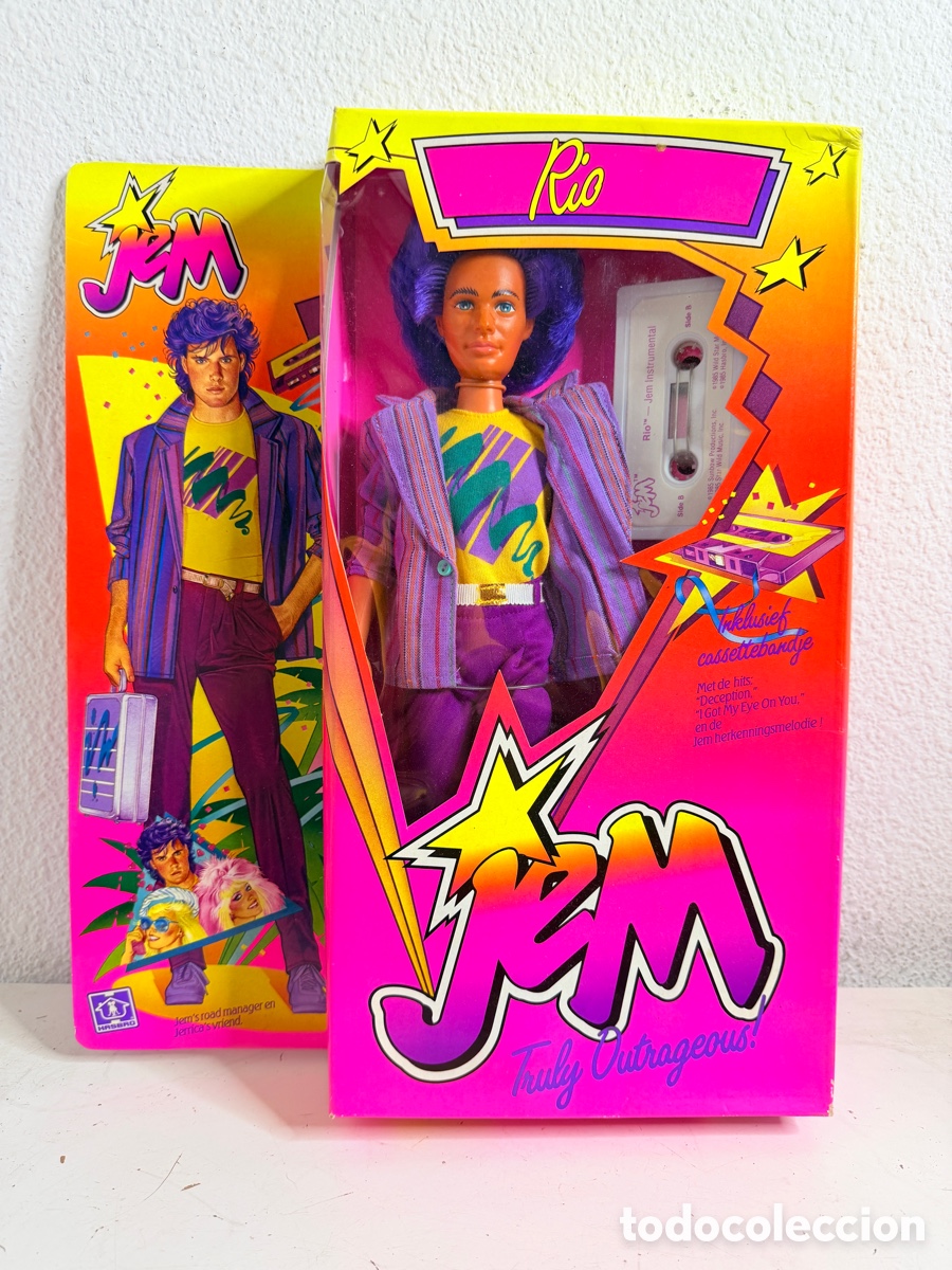 Mu&ntilde;ecas modernas: Jem and the Holograms Truly Outrageous Jem Rio 1986 Nuevo en caja