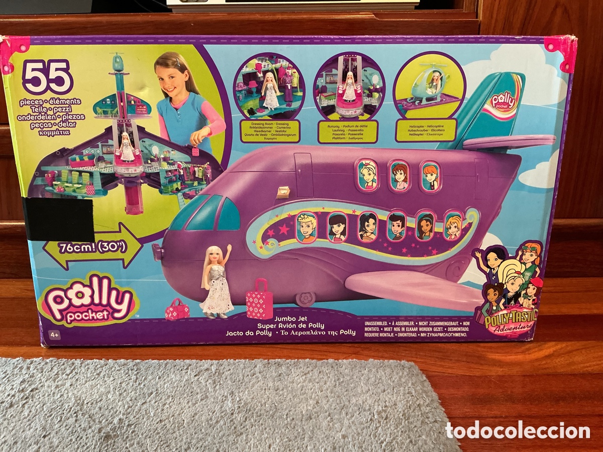 Mu&ntilde;ecas modernas: S&uacute;per Avi&oacute;n De Polly Pocket - Mattel con caja original