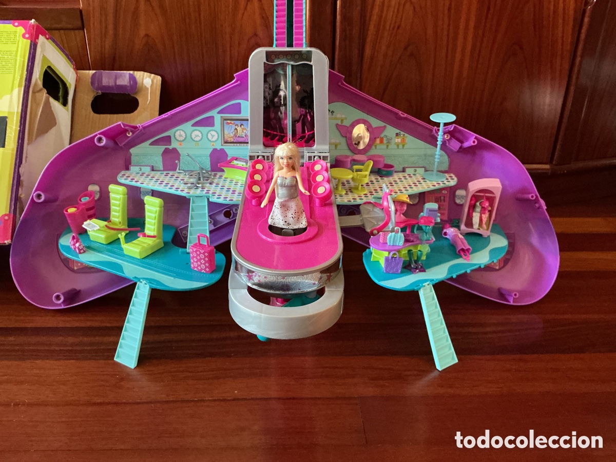 Mu&ntilde;ecas modernas: Avi&oacute;n de las Polly Pocket con accesorios