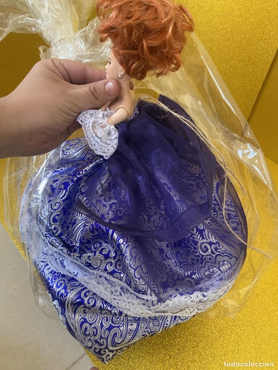 Mu&ntilde;ecas modernas: Mu&ntilde;eca decorativa artesanal - Princesa violeta - Foto 3
