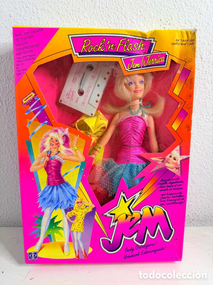 Mu&ntilde;ecas modernas: Vintage 1986 Flash n Sizzle Doll Jem/Jerrica Jem & the Holograms Hasbro Unopened