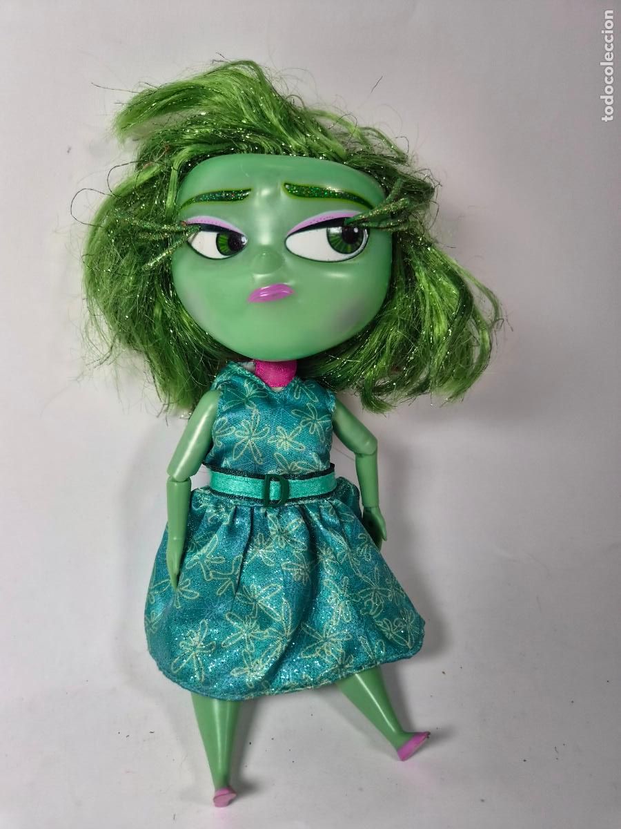 Mu&ntilde;ecas modernas: inside out mu&ntilde;eca asco disgust doll articulada disney pixar
