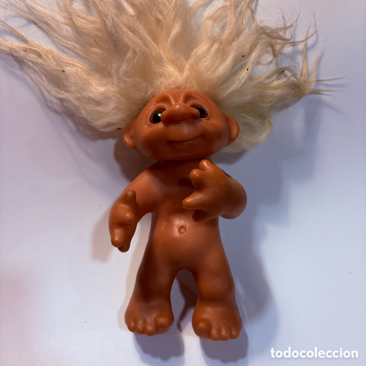 Mu&ntilde;ecas modernas: mu&ntilde;eco troll grande 22 cm thomas dam 604 a&ntilde;o 1977 pelo rubio original made in denmark