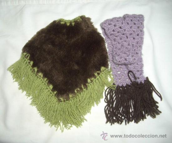Mu&ntilde;ecas Nancy y Lucas: PONCHO Y BUFANDA PARA NANCY - Foto 1