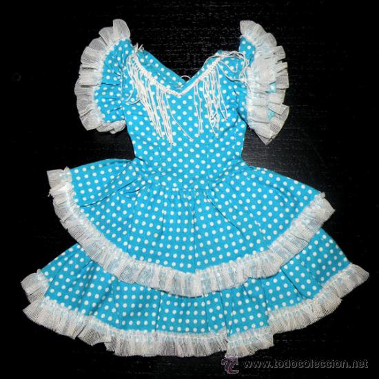 Mu&ntilde;ecas Nancy y Lucas: NANCY - ORIGINAL - VESTIDO GITANA AZUL - DE CONSERVACION - ORIGINAL - Foto 1