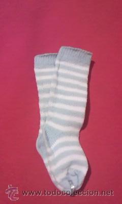 Mu&ntilde;ecas Nancy y Lucas: Nancy calcetines rayas azul y blanco. Nuevos - Foto 2