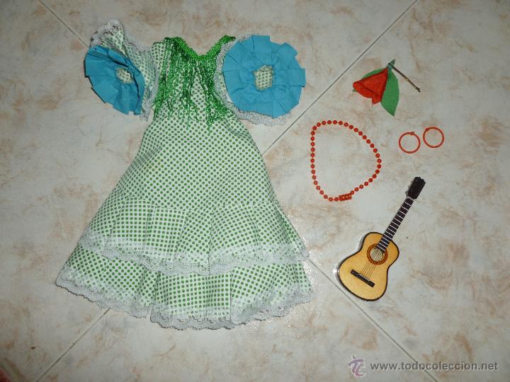 Mu&ntilde;ecas Nancy y Lucas: R&eacute;plica del conjunto flamenca de nancy en verde con accesorios - Foto 1