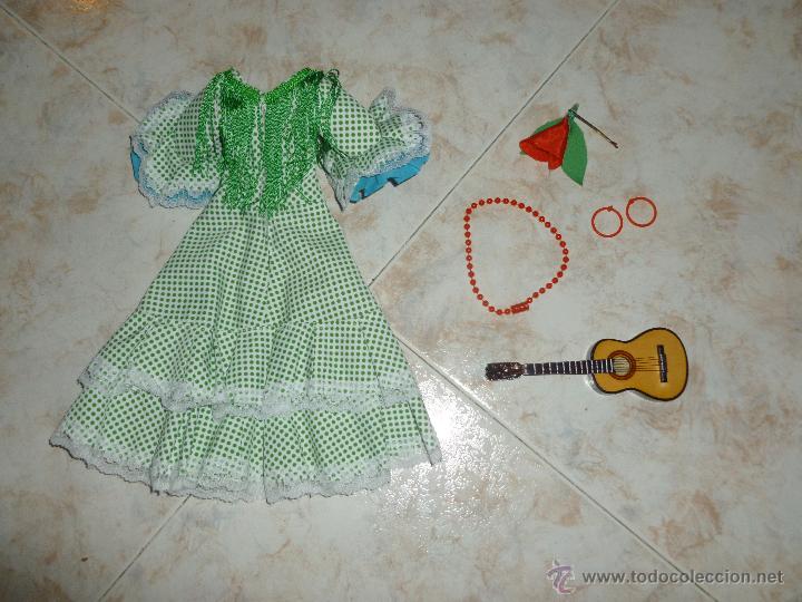 Mu&ntilde;ecas Nancy y Lucas: R&eacute;plica del conjunto flamenca de nancy en verde con accesorios - Foto 2