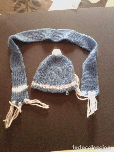 Mu&ntilde;ecas Nancy y Lucas: gorro y bufanda de nancy azul - Foto 1