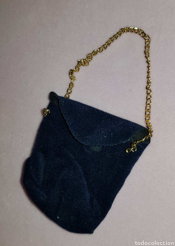 nancy bolso terciopelo azul con cadena - Comprar Vestidos y accesorios  muñeca Nancy y Lucas en todocoleccion - 134895055