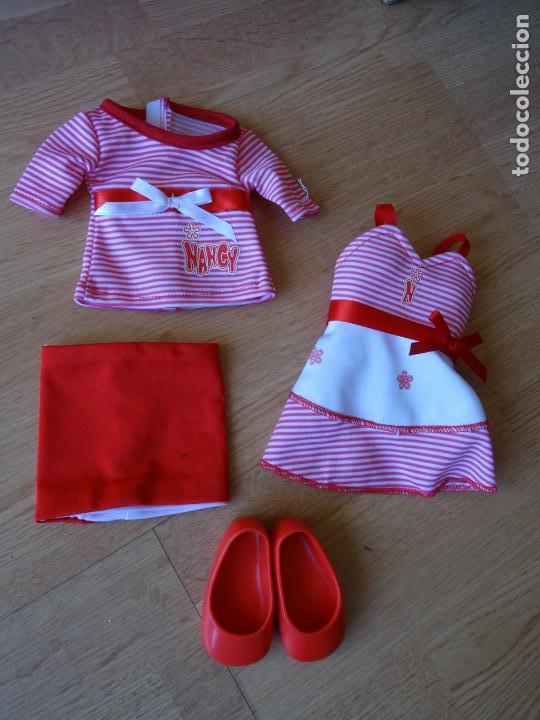 Mu&ntilde;ecas Nancy y Lucas: NANCY NEW - 2 CONJUNTOS ROJOS - Foto 1