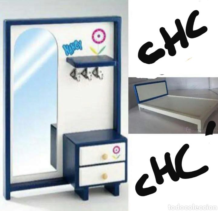 Mu&ntilde;ecas Nancy y Lucas: Tocador + cama Nancy - Foto 1