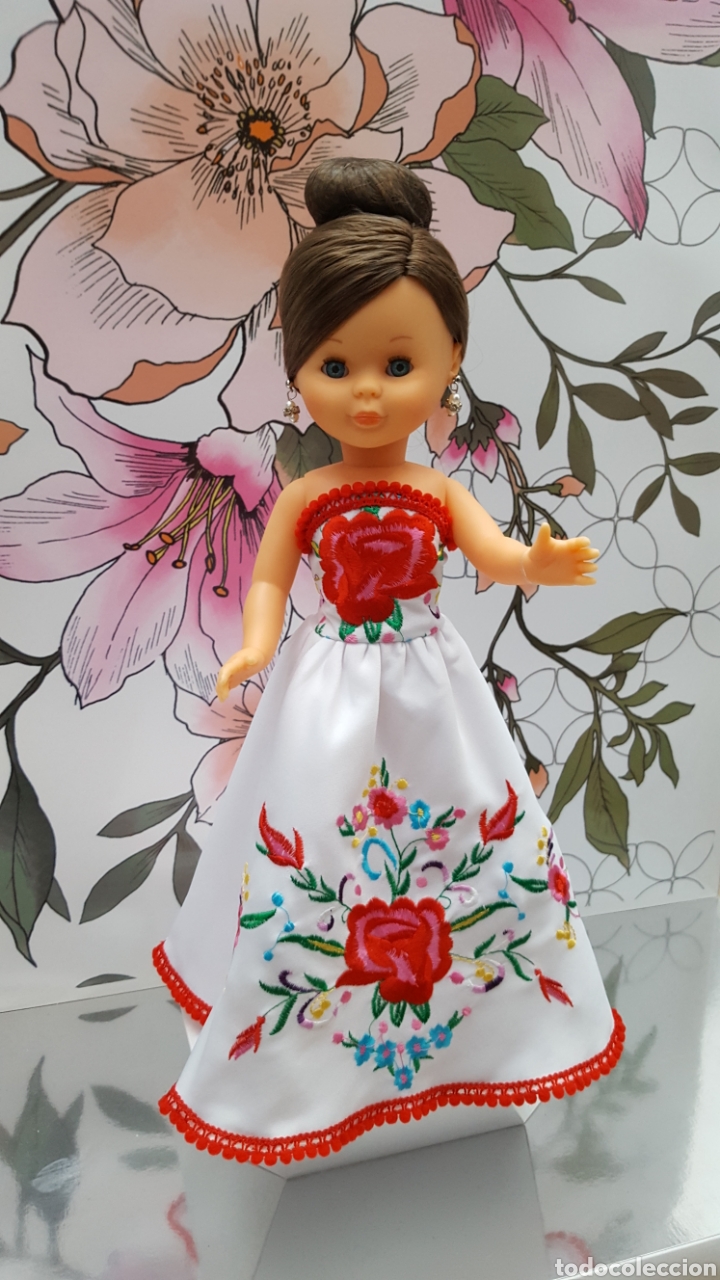 Mu&ntilde;ecas Nancy y Lucas: Vestido bordado para nancy - Foto 1