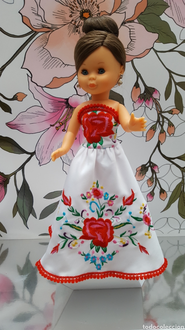 Mu&ntilde;ecas Nancy y Lucas: Vestido bordado para nancy - Foto 2