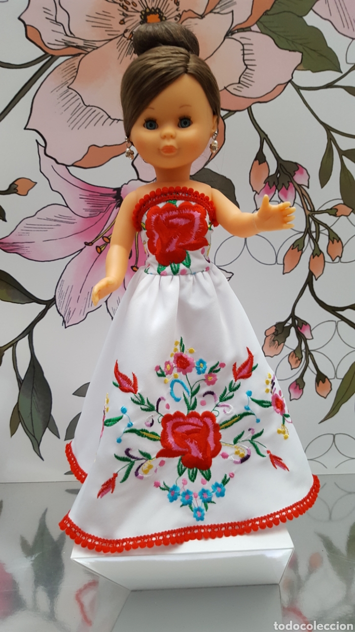 Mu&ntilde;ecas Nancy y Lucas: Vestido bordado para nancy - Foto 3