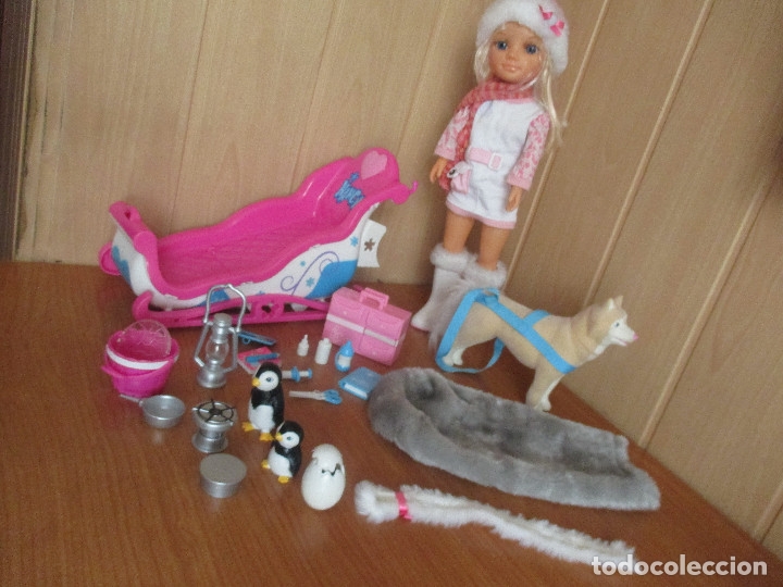 Mu&ntilde;ecas Nancy y Lucas: MU&Ntilde;ECA NANCY NEW CON TRINEO , PERRO Y ACCESORIOS Y ANIMALES - Foto 7