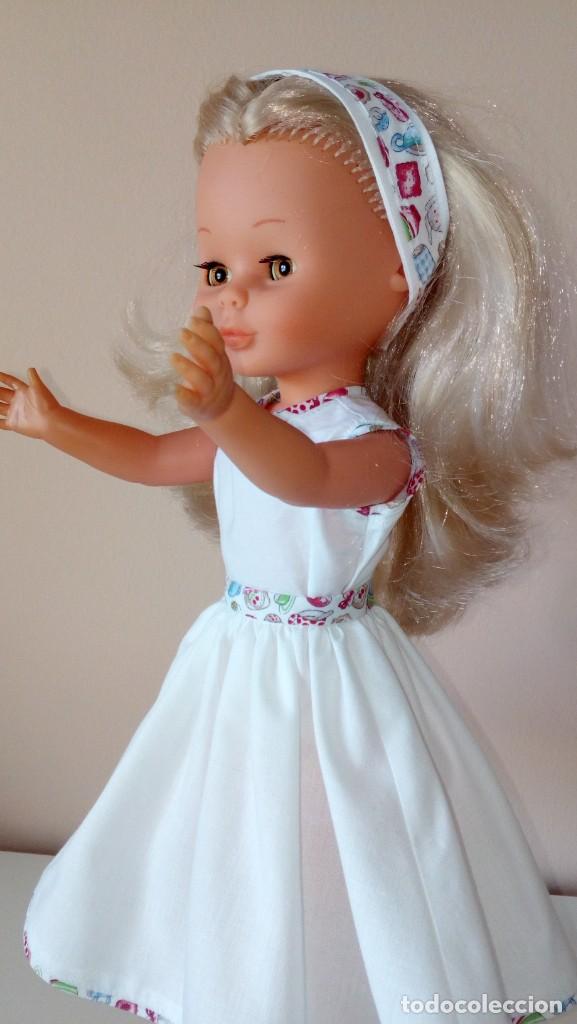 Mu&ntilde;ecas Nancy y Lucas: Vestido blanco y diadema para Nancy. - Foto 2
