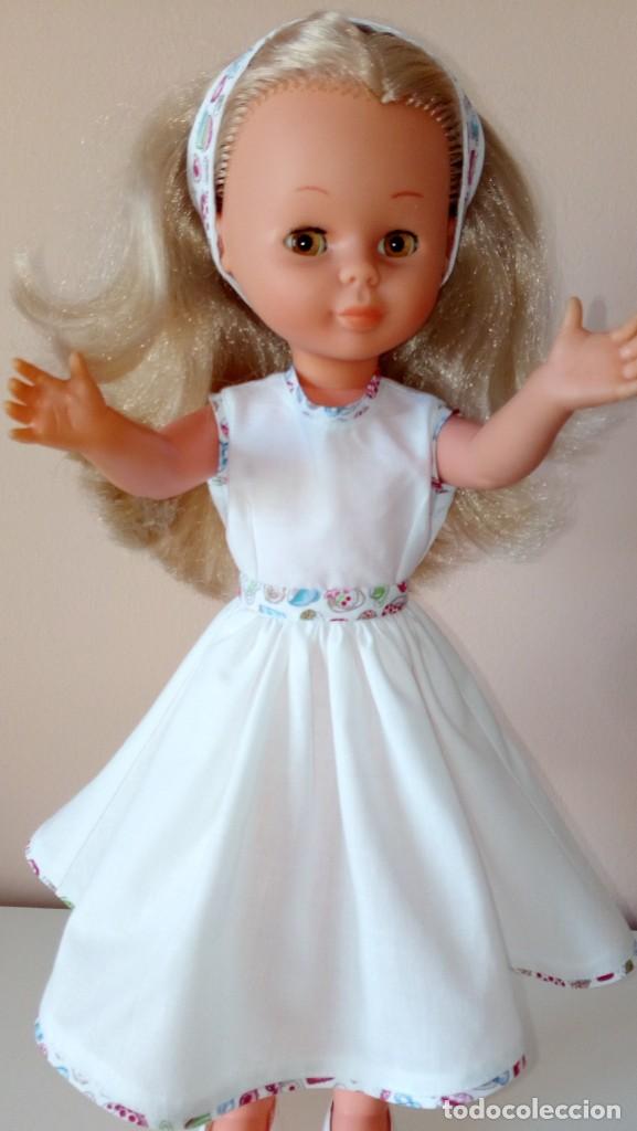Mu&ntilde;ecas Nancy y Lucas: Vestido blanco y diadema para Nancy. - Foto 3