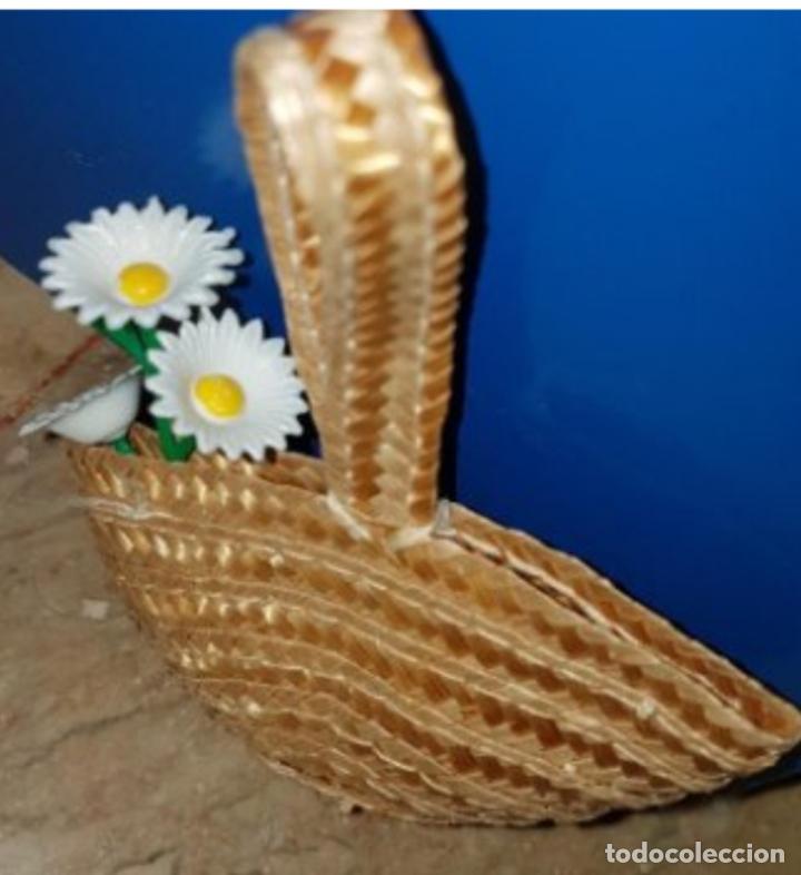 Mu&ntilde;ecas Nancy y Lucas: DIFICIL CESTA CON FLORES DEL CONJUNTO DE NANCY MODELO PRIMAVERA