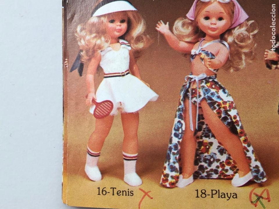 Mu&ntilde;ecas Nancy y Lucas: Conjunto de tenis de Nancy a&ntilde;os70 - Foto 2
