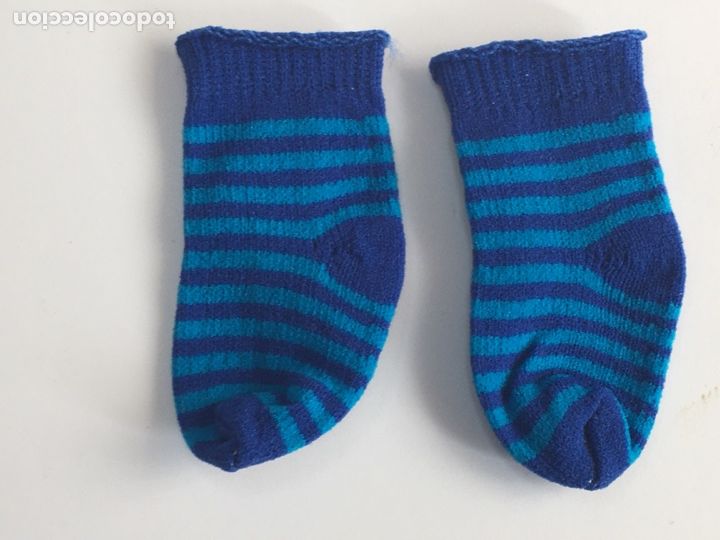 Mu&ntilde;ecas Nancy y Lucas: CALCETINES A RAYAS AZULES MU&Ntilde;ECA NANCY LESLY - Foto 1