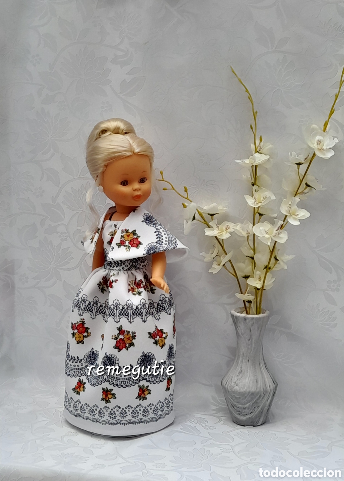 Mu&ntilde;ecas Nancy y Lucas: Conjunto Flores confeccionado - Foto 6