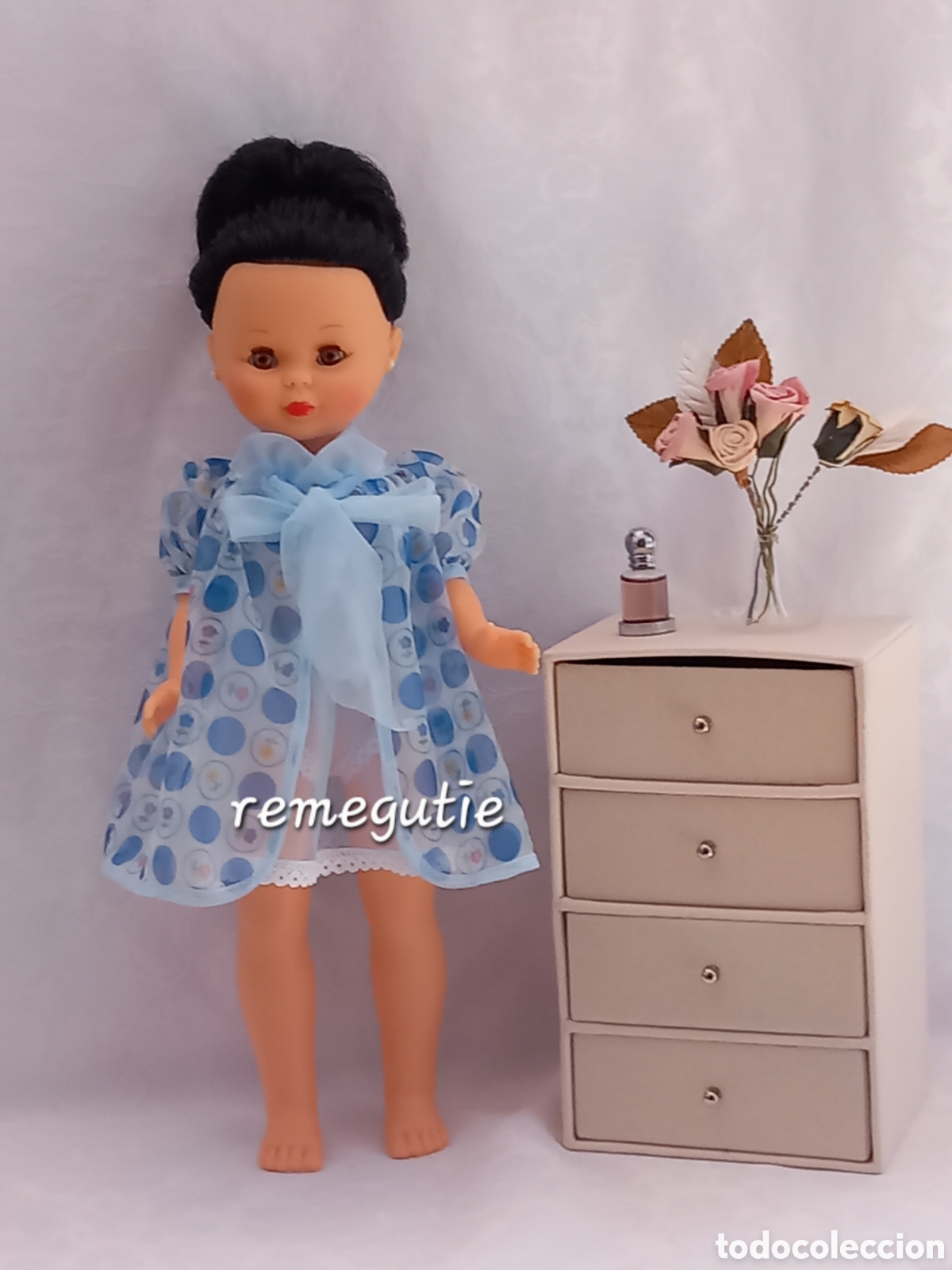 Mu&ntilde;ecas Nancy y Lucas: Conjunto buenas noches confeccionado - Foto 1