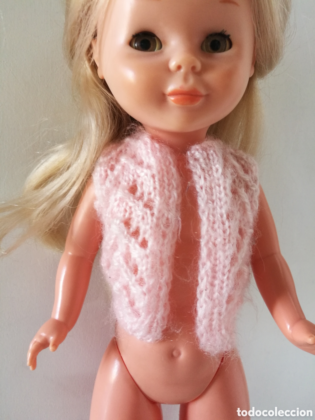 Mu&ntilde;ecas Nancy y Lucas: Chaleco lana rosa v&aacute;lido para Nancy - Foto 4