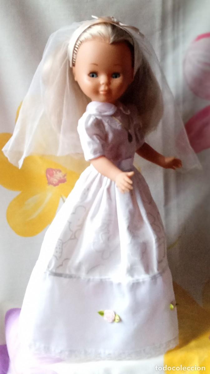Mu&ntilde;ecas Nancy y Lucas: VESTIDO COMUNION CON VELO NANCY-ORIGINAL - Foto 1