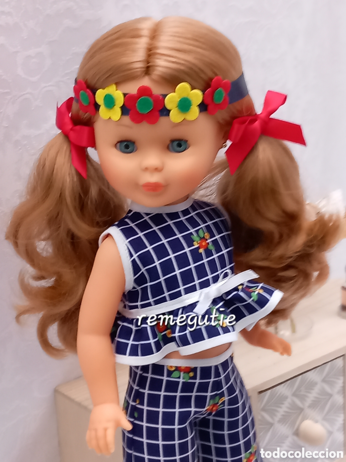 Mu&ntilde;ecas Nancy y Lucas: conjunto en el jard&iacute;n confeccionado - Foto 5
