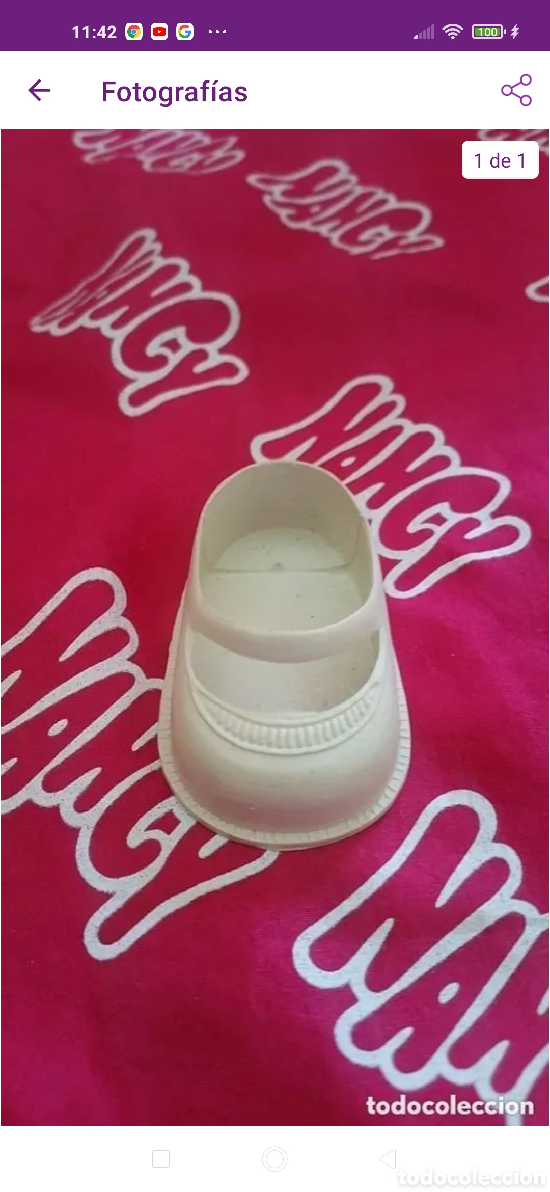 Mu&ntilde;ecas Nancy y Lucas: ZAPATO DERECHO BLANCO / DE NANCY - Foto 1