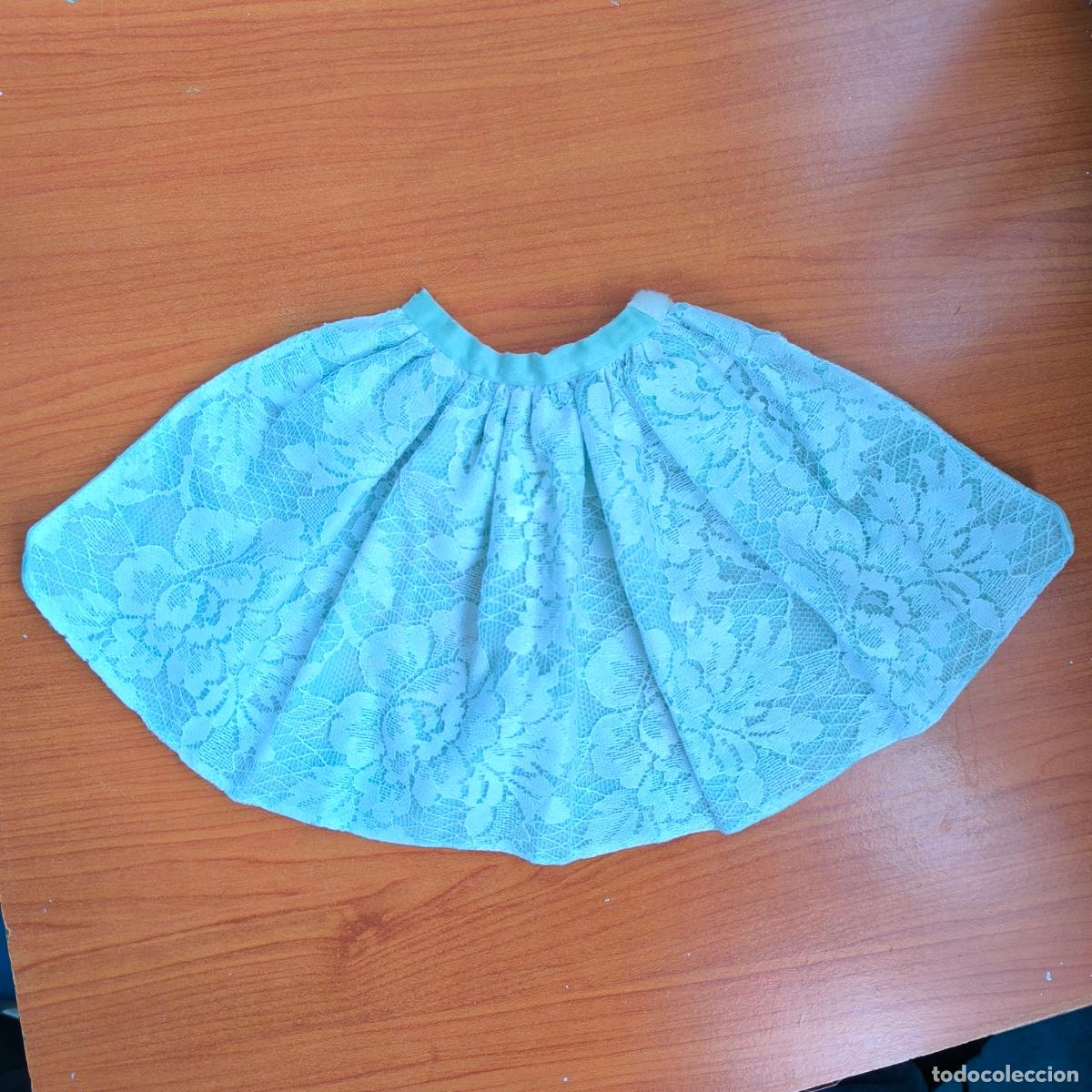 Mu&ntilde;ecas Nancy y Lucas: Falda vestido encaje verde Nancy ?? - Foto 2