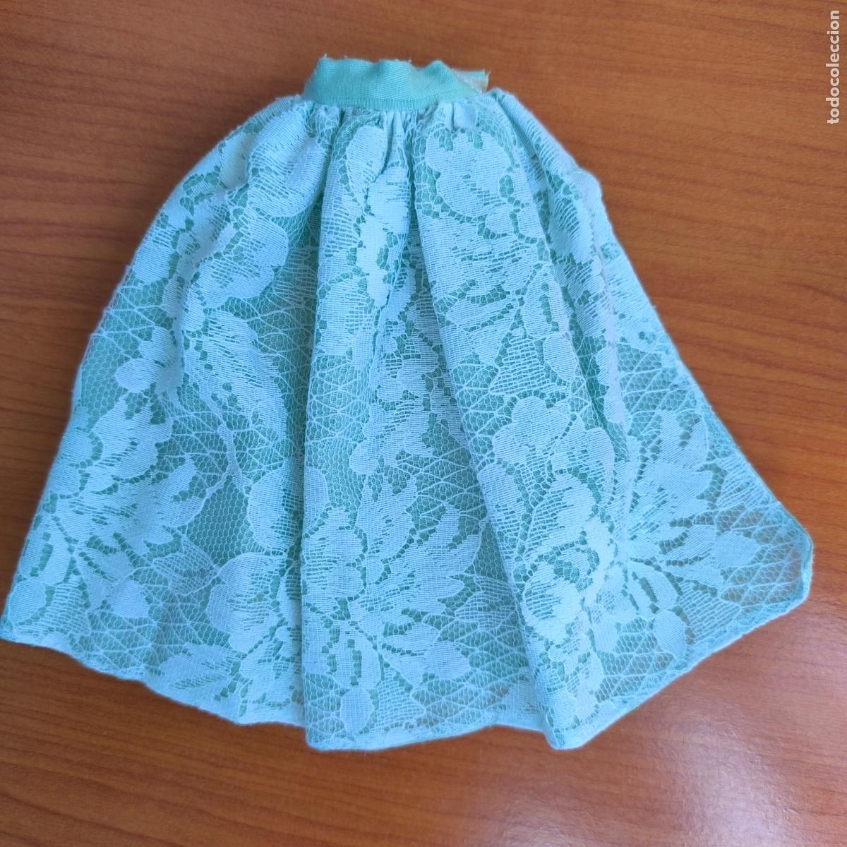 Mu&ntilde;ecas Nancy y Lucas: Falda vestido encaje verde Nancy ?? - Foto 1