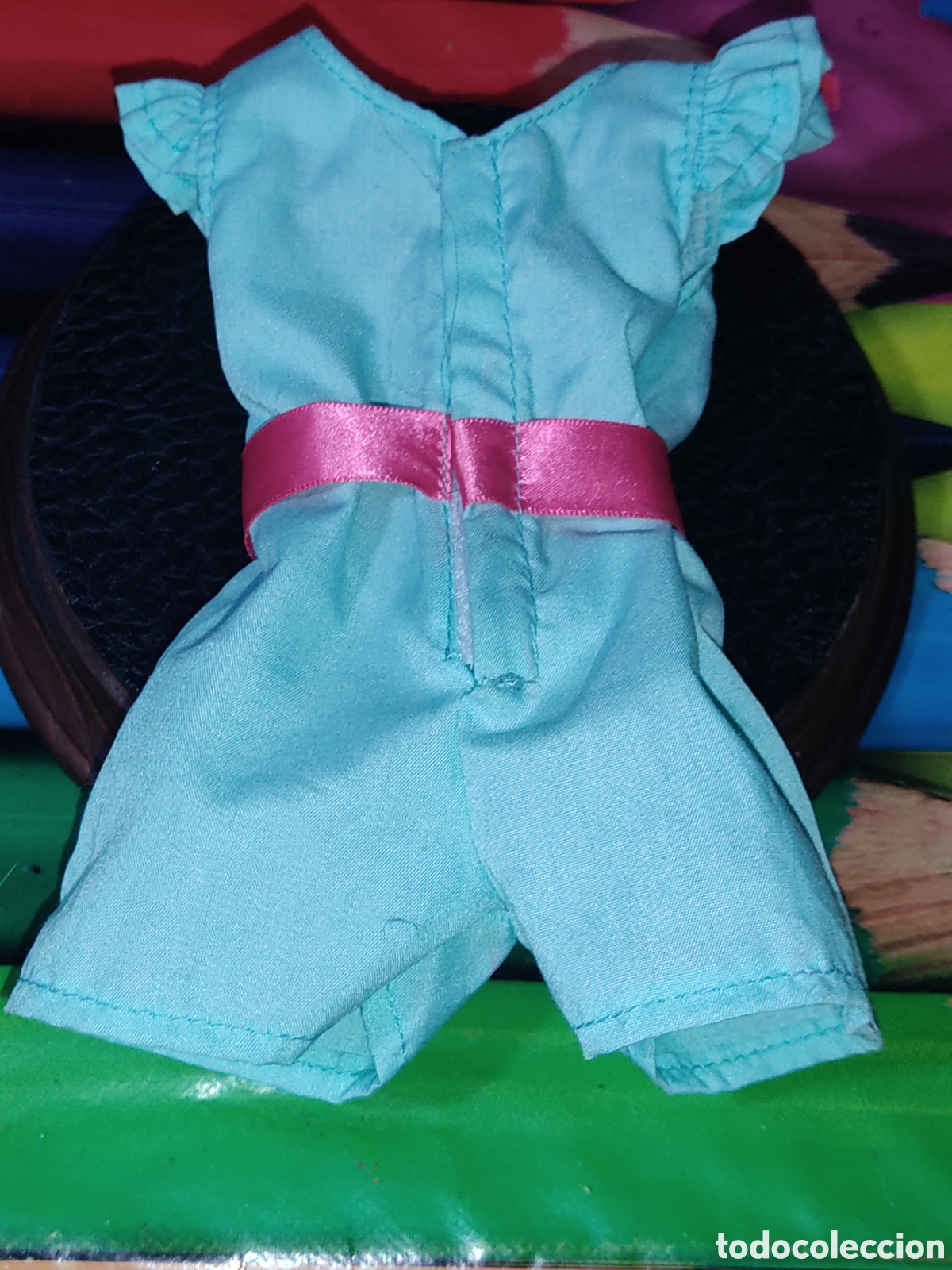 Mu&ntilde;ecas Nancy y Lucas: Vestido Nancy verde con lazo. - Foto 3